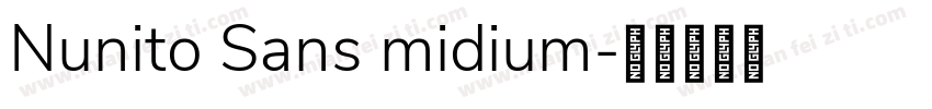 Nunito Sans midium字体转换